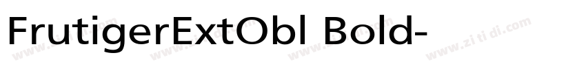 FrutigerExtObl Bold字体转换